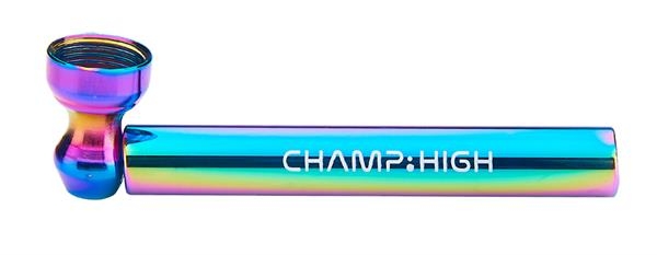Metall/Glaspfeife "Rainbow" + Metallgrinder Set 3tlg.